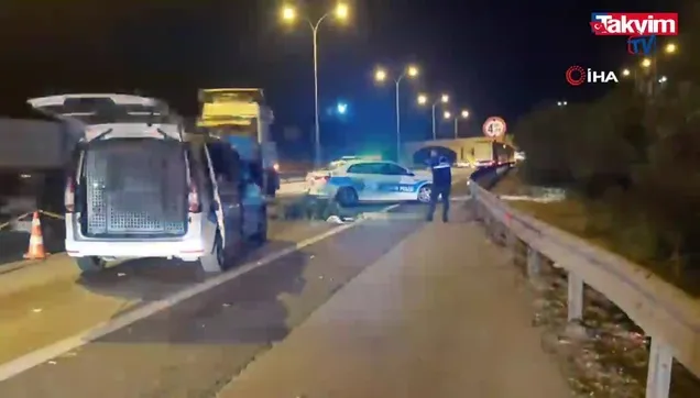 Yer: Kocaeli! TEM’de yolun karşısına geçerken tırın çarptığı şahıs hayatını kaybetti