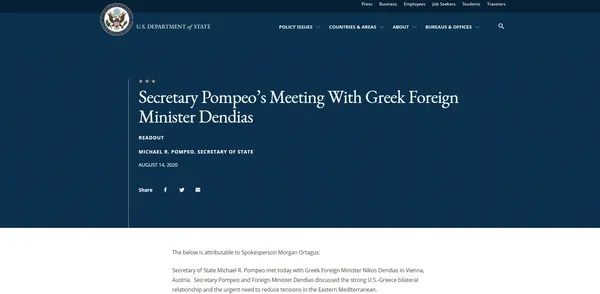 mike-pompeo-ile-yunan-mevkidasi-nikos-dendiastan-dogu-akdeniz-gorusmesi-1597428341426.jpg Mike Pompeo ile Yunan mevkidaşı Nikos Dendias'tan Doğu Akdeniz görüşmesi-2