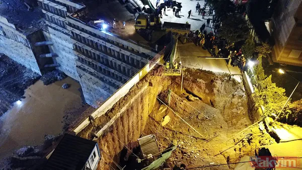 Ümraniye'de metro inşaatı yakınında göçük - 19