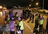 Bursa'da yolcu otobüsü devrildi: 1 ölü, 16 yaralı