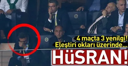 Ali Koç'un F.Bahçe'si 4 maçın 3'ünü kaybetti