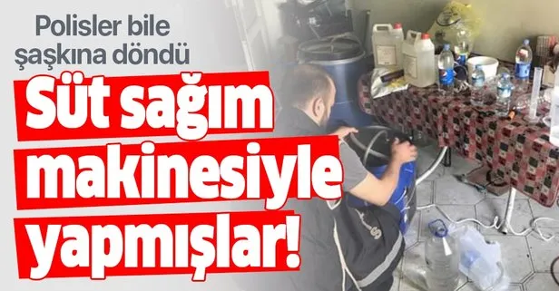 Adana'da süt sağım makinesiyle sahte içki üretmişler!