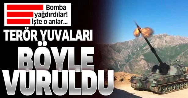 Son dakika: Kuzey Irak'a pençe harekatı! Obüsler terör yuvalarını böyle vurdu